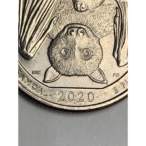 2020 P American Samoa Bat Park Quarter - Picture 1 of 4